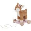 Little Dutch Cerbiatto di Peluche con Base Trainabile, Colore Marrone e Rosa LD9020
