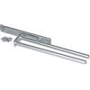Emuca - Porta asciugamani estraibile, 2 bracci, appendi asciugamani da bagno o cucina, 440 mm, Alluminio, Grigio