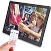 Ejoyous Cornice Fotografica Digitale 15 Pollici Alta Risoluzione 1280x800 IPS Display Multifunzione con Telecomando Supporto USB SD Nero