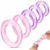ZVKACT Cock Ring, 5 Pezzi, 5 Misure, Diametro 1.1-2.5Cm, 3 Viola E 2 Rosa, Anelli Pene In Silicone