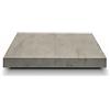 KONTE.DESIGN Tavolino CAMOGLI in legno, vari colori trasformabile in tavolo da pranzo 120x80 cm - 220x80 cm altezza da 30 a 77 cm (Grigio Cemento E Base Nera)