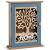WANDGU Portachiavi da Parete in Legno: Organizzatore Decorativo con 6 Ganci, Cassetta di Sicurezza per Chiavi e Gioielli, Mensola Vintage con Serratura per Ingresso Ufficio,Design Rustico ed Elegante