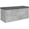 Generico Panca Portaoggetti Grigio Cemento 102x42x45cm Legno Multistrato,Mobili,Panche,Cassapanche e panche per ingressi-835057