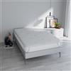 Italian Bed Linen Topper Memory Foam SILVER letto Singolo 80x190 cm, altezza 5 cm, Made in Italy, Rivestimento Sfoderabile e Lavabile, Coprimaterasso con Elastici per fissaggio al materasso