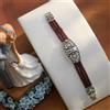 Bracciale Argento Arte Deco Strass Vari Collana Perla Granato Rosso Viola QD30
