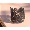 Braccialetto Regolabile Rigido Foglio Albero Nero Arte Nuovo Floreale QD27