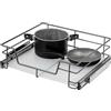 Bremermann : Cassetto telescopico bremermann da 60 cm con ripiano interno, cassetto per cucina da installare successivamente, estrazione metallica, color crema