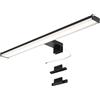 Alpinaluz Applique LED da Specchio Nero per Bagno - 4000K Luce Bianca Neutra - IP44 - Struttura in Alluminio e Supporti in Policarbonato - Installazione su Specchio, Muro o Mobile (50cm 12W)