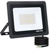 Mille Lucciole YCZM Faretto LED da Esterno 100W,Faro LED Esterno 144 leds 3000K Bianco Caldo 10000LM,Faretti LED Esterno Impermeabile IP65,Faretti Esterni adatto Giardino Terrazza Garage Patio【1 Pezzi Guscio Nero】
