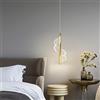 Chao Zan LED lampada a sospensione design moderno, Comodino Camera Da Letto Lampada Sospensione, Luci sospese lunghezza regolabile (Oro, 1 Teste)
