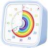 Yunbaoit Timer visivo Rainbow Disk con custodia protettiva, timer conto alla rovescia da 60 minuti, per bambini e adulti, strumento di gestione del tempo silenzioso (azzurro)