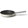 Smeg, Padella Antiaderente CKFF2801CRM, Diametro 28 cm, Manico Ergonomico in Acciaio Inossidabile, Per Tutti i Piani Cottura, Fino a 250° in Forno, Capacità 2,8L, Panna