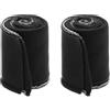 Rebower 7cm x 80m Tessuto Polsini a Costine, Tessuti per Tappezzeria Polsini Elastici a Costine, Bordo a Coste, [Per Stoffa, Artigianato Fai Da Te] - Nero/ 2pz