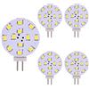 MISEDI Weixuan Lampadina LED G4, equivalente a 35 Watt, disco LED bi-pin, pin laterale JC, 12 V-24 V AC/DC Low Volt, CRI> 85, 350 lumen, confezione 5 (warmwhite)
