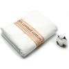 Yungensse 100% stoffa cotone, stoffa al metro, larghezza 150 cm, tessuto a tinta unita per realizzare Abbigliamento, Biancheria, Accessori Moda, Cuscini, Federe e Tende (Bianco, 2 Yards)