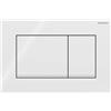 Geberit Placca Geberit Sigma20 Square Bianco / Bianco Opaco Doppio Tasto (ex Sigma30) | 115.883.11.1 Bianco