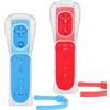 Yosikr Atopoo Wii - Telecomando di ricambio per Nintendo Wii/Wii U, con custodia in silicone e cinturino da polso (bianco)