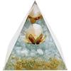 VMDEKK Pietra di luna cristallo orgonite piramide Ogan cristallo energia torre natura loto cristallo bianco Reiki Chakra pietra schiacciata fiore della vita cristallo orgonite guarigione chakra