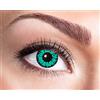 Zoelibat - Lenti a contatto colorate, qualità marca, lenti settimanali, 2 pezzi, BC 8.6 mm/DIA 14.5 mm, rettile, per Halloween, carnevale, verde