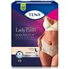 TENA Silhouette Plus Crème Mutandine Assorbenti, Vita Alta, L, 8 Pezzi | Colore Crème, Elasticizzate e Monouso, per Perdite Urinarie, Assorbenza Plus, Design Femminile