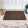 Astra Zerbino moderno per porta d'ingresso - Tappetino in cocco 45x75cm a strisce grigio - Tappetino antisdrucciolo robusto - Zerbino interno