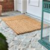 Astra Zerbino moderno per porta d'ingresso - Tappetino in cocco 45x75cm a strisce natural - Tappetino antisdrucciolo robusto - Zerbino interno