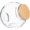 5 five simply smart 5five - Barattolo per caramelle in vetro con coperchio in legno - 1,5 L, H 16 cm - Barattolo per alimenti da cucina