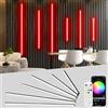 LICHASER 6 Nero Incasso LED Striscia per Pannelli Fonoassorbenti, WiFi Profilo Alluminio per Strisce LED Compatibile con Alexa, Bianca Calda Autoadesiva per Pannelli Acustici (2*40+2*60+2*90 cm)