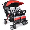 Gaggle Passeggino Quad Stroller 4 posti Foundations Sport - Rosso