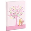 Mareli Diario ricordi del Neonato 17 x 24 cm, Albero della Vita Rosa con Orsetto
