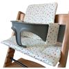 HANELLE Cuscino per seggiolone per bambini, compatibile con il seggiolone Stokke Tripp Trapp, imbottito, impermeabile, lavabile, rivestimento antiscivolo, HANELLE (pois)