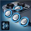 Zeponny Proteggi Obiettivo Fotocamera Compatibile con iPhone 13 Pro/13 Pro Max, Pellicola Protettiva per Obiettivo Fotocamera in Vetro Temperato Luminoso, Anelli in Lega (Blu)