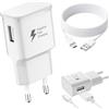 LYMISPIYA QC3.0 - Caricatore rapido Micro USB 1,2 m, cavo di ricarica rapida USB C AFC 15 W, cavo di ricarica USB C, cavo di ricarica rapida per cellulare, cavo USB C con alimentatore di rete S10 S9 S8 Edge S6