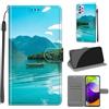 KENHONER Custodia per Samsung Galaxy A52 5G/4G/A52s 5G, Barca | Portafoglio Pelle PU, Magnetica, Resistente Agli Urti, Scomparto Carte Credito, Pieghevole, Flip Libro, Motivo