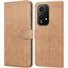 Leacckl Cover per Honor 200 Lite, Custodia a portafoglio in Pelle PU Premium [Magnetica a Scatto] [Funzione Stand] per Honor 200 Lite, Cachi