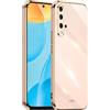 HONLEN Custodia per HUAWEI Nova 5T / Honor 20 (6.26 Inches), Cover Morbida in Silicone TPU, Design del Telaio Galvanico - Rosa