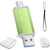 finewish Chiavetta USB C 64 GB, Tipo C Pen Drive 64GB USB 3.0 64GB 2-in-1 OTG USB Memoria Stick per PC, Tablet, Laptop, Smartphone con Tipo C, etc (Verde)