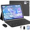 ZIOVO Tablet 10 Pollici Android 15 Tablets,30GB RAM+128GB ROM(TF 2TB),5G WiFi Tablets,Octa-Core 2.0 GHz/Gemini AI/Widevine L1/8000 mAh/BT 5.0/GPS/Face ID/2 in 1 Tablet con Tastiera e Mouse - Nero