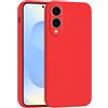 Mixroom - Cover Custodia Case per Samsung Galaxy S25 EDGE Protezione Fotocamera in Silicone TPU Morbido Opaco Bordi Piatti Colore Rosso