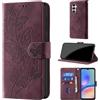 CaseGla Cover per Samsung Galaxy A05s, Borgogna | Blocco RFID, Portafoglio Pelle PU, Flip Libro, Porta Carte, Magnetica Libretto, Antiurto Protezione Completa