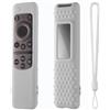 Generico Custodia per Samsung TV BN59-01432, custodia protettiva per telecomando, custodia di copertura in silicone antigoccia, guscio per telecomando con cordino (Bianco)