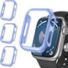 iVoler 3 Pezzi Cover Rigida PC per Apple Watch Series 9 8 7 41mm (Senza Pellicola Protettiva), Ultra Sottile Custodia Antiurto e Anti-Graffio Bumper Case, Viola
