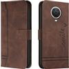 Bravoday Cover per Nokia G10 / Nokia G20 / Nokia G30, Flip Custodia in Pelle PU Portafoglio Custodia per Nokia G10 / Nokia G20 / Nokia G30, con Slot per Schede, Marrone