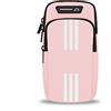 CRSUSUKJ Tasche da braccio per cellulare,borsa sportiva,Fascia da Braccio Running,Porta Cellulare per Correre,per sport all'aria aperta, con jack per cuffie e due tasche per,fitness. (Rosa)