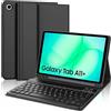 Tiiomioon Cover per Samsung Galaxy Tab A11 Plus/A11+ 2025/A9+ 11 Pollici con Tastiera | Magnetico Staccabile Keyboard, Italiano QWERTY, Custodia Tastiera Senza Fili Bluetooth con Portapenna, Nero