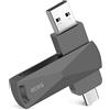 finewish Chiavetta USB 64 GB, 2 in 1 Tipo C Penna 2.0 Pen Drive 64gb Type C Pennetta per PC/Macbook/Tablet/Android Telefono Etc (Grigio)