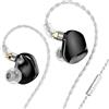 SABAJ TRN VX PRO+Cuffie Hi-Fi doppie magnetiche da 10 mm progettate ergonomicamente con cavo staccabile a 2 pin (jack da 3,5 mm + microfono/nero)