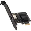 Luocute Scheda di Rete PCIe, Scheda Ethernet 10/100/1000/2500Mbps con Chip I226 V e Staffa a Basso Profilo, per Laptop Workstation Server di Gioco Desktop