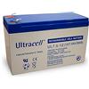Ultracell Batteria al piombo (Ultracell) 12 V 7,5 AH (FASTON 187 - 4,8 mm) 151 mm