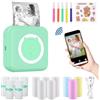 ZAKVOP Photo Printer - Miniatura Portatile cilindri, Stampante Termica per Foto, Note, Memo, Verde